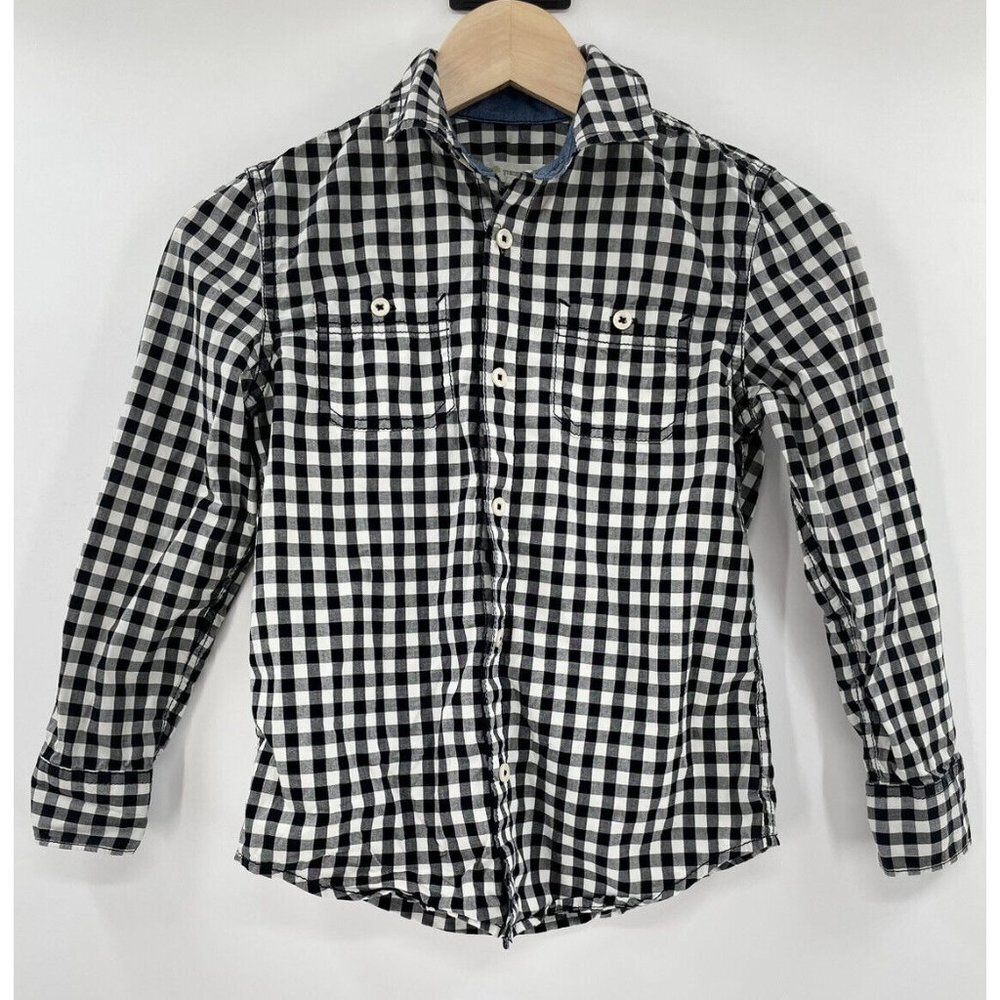 Tucker + Tate Boy's Checkered Long Sleeve Button Down Shirt Size 6